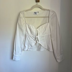 Princess Polly Long Sleeve White Top